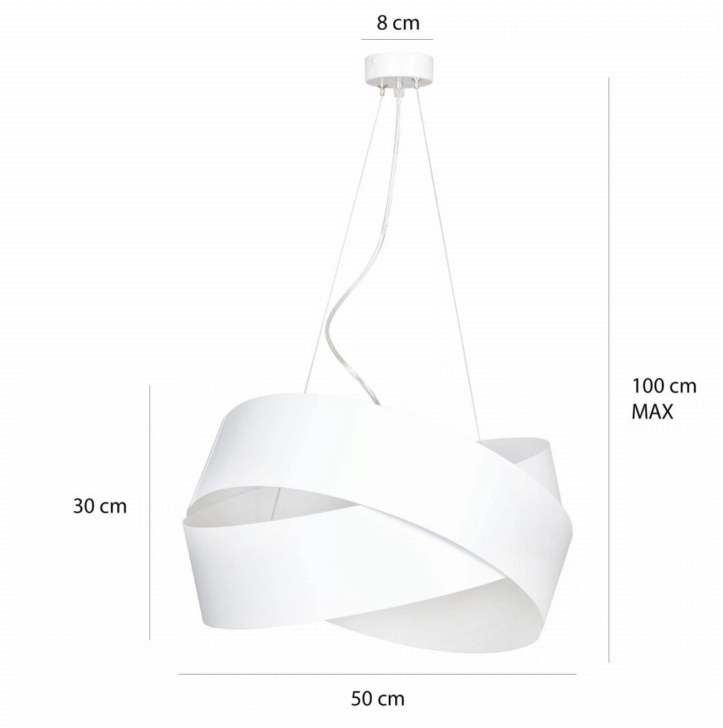 Lampada a sospensione Emibig Vieno bianca Ø50 2xE27