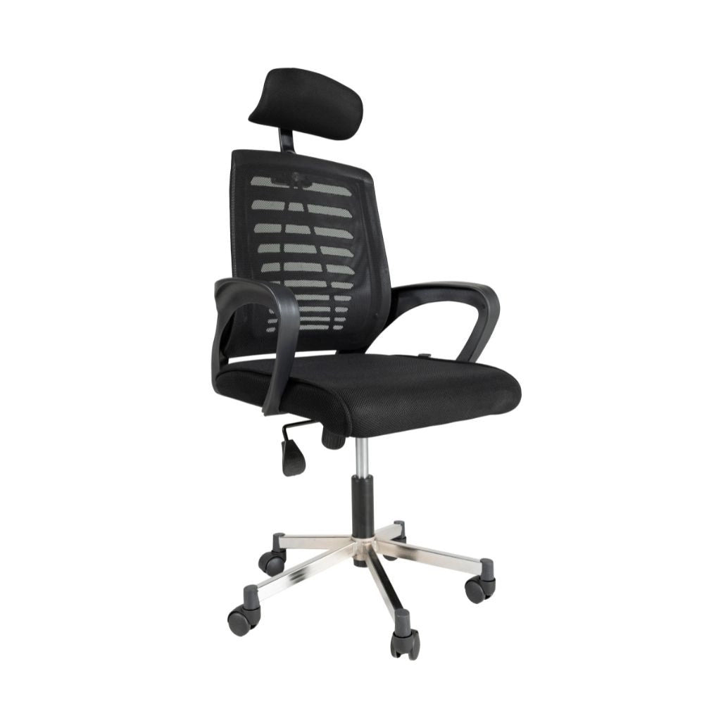 Sedia ufficio tessuto microforato Kizi colore nero