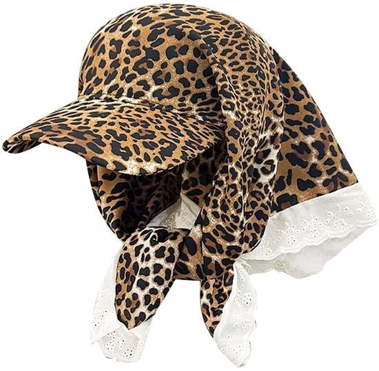 Cappello da sole UV protettivo per donne - colore leopardo