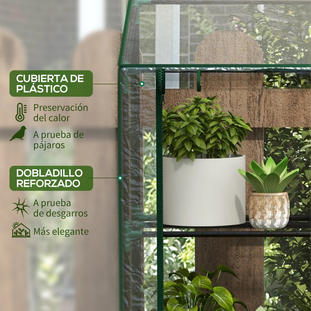Serra da giardino 3 livelli ¨C zephmum ¨C 143x46x151 cm trasparente
