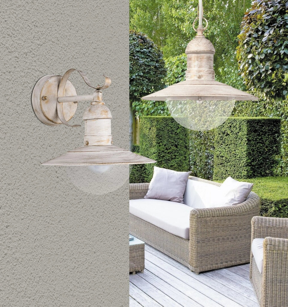 Applique esterno Oslo provenzale E27 bianco Rabalux