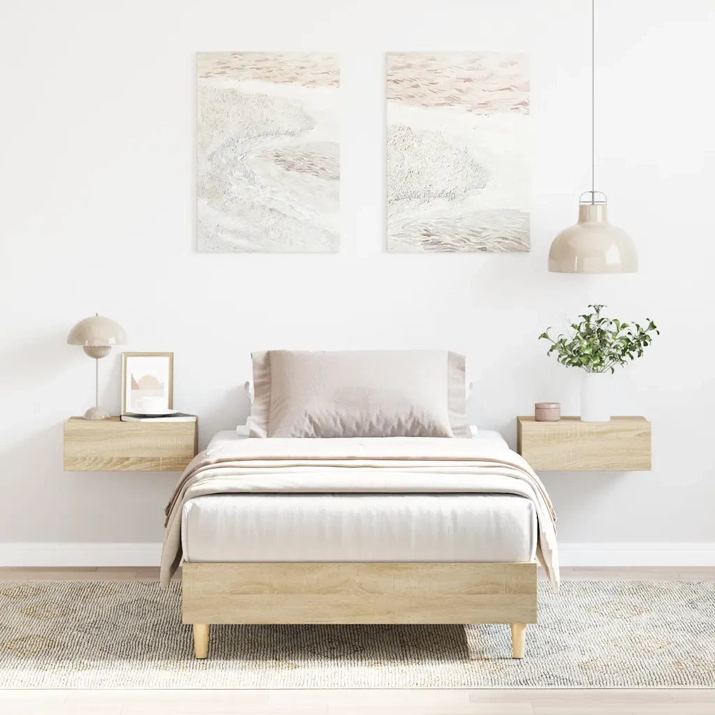 Giroletto senza Materasso-Struttura Letto Rovere Sonoma 100x200cm in Truciolato 416616