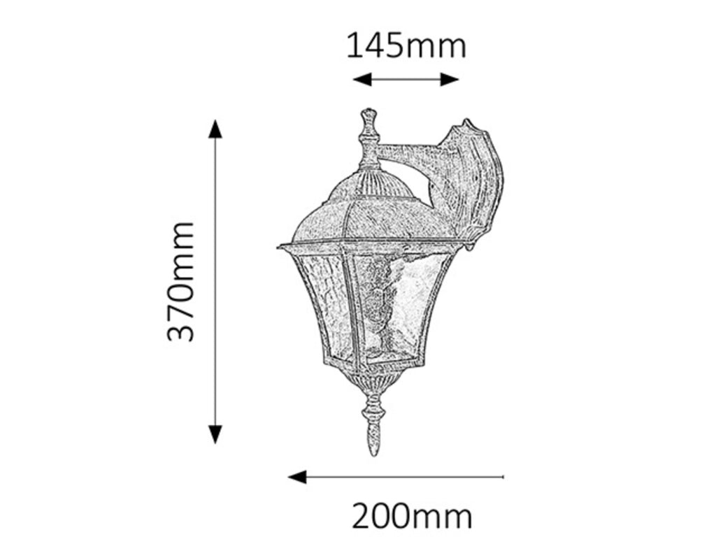 Applique esterna Toscana classica oro E27 Rabalux 8391