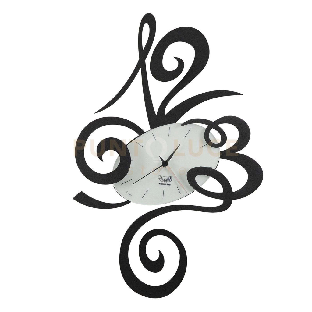 orologio da parete estroso big robin Nero in Ferro 62x92cmh
