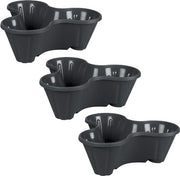 Torrino verticale per giardino - 3 piani - risparmio spazio - massimo 9 piante - erbe - colore antracite