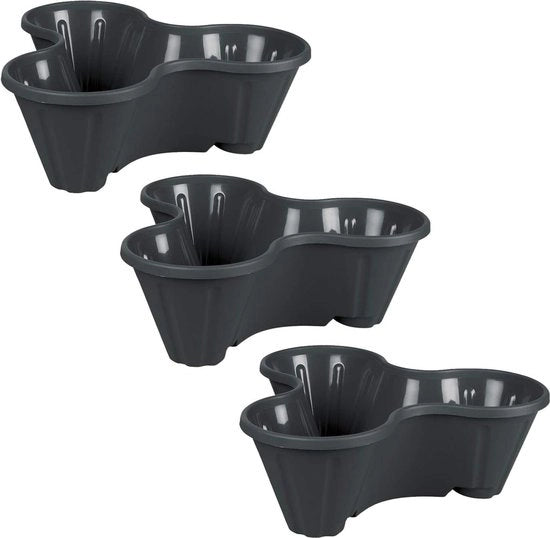 Torrino verticale per giardino - 3 piani - risparmio spazio - massimo 9 piante - erbe - colore antracite