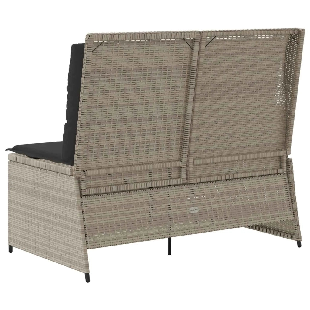 Panchina da giardino Grigio chiaro polyrattan 3394454