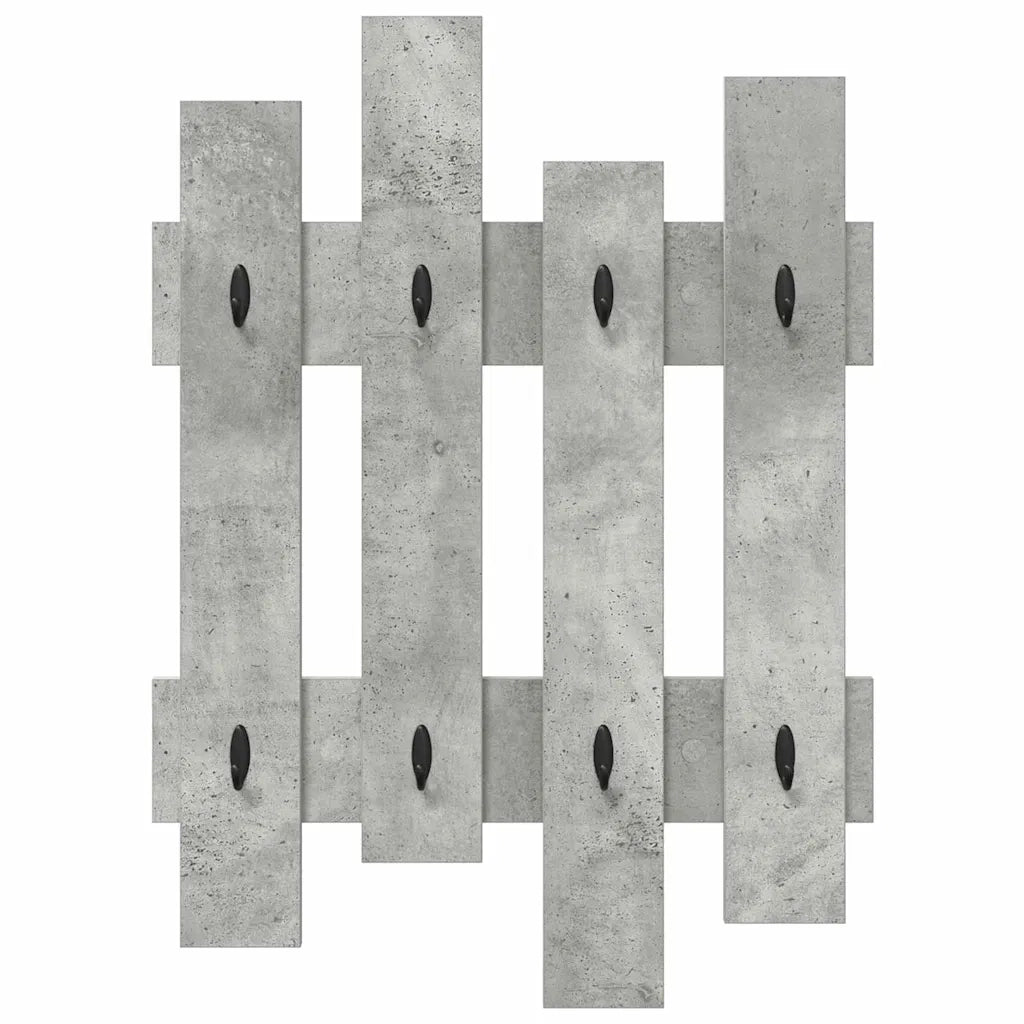 Appendiabiti a muro A parete Grigio cemento 60 x 3 x 82 cm 874478