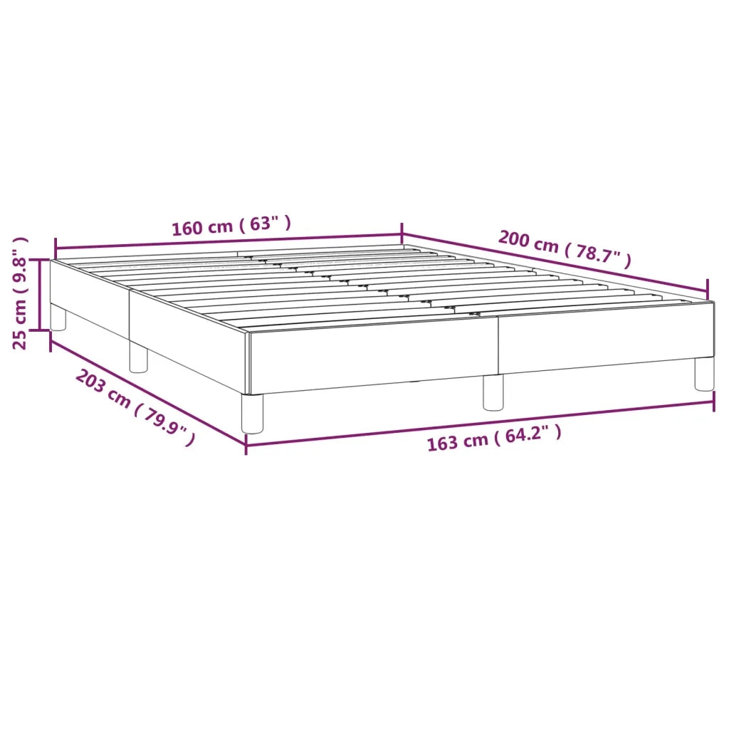 Letto matrimoniale | Letto per adulti | Giroletto senza Materasso Grigio Chiaro 160x200 cm Tessuto