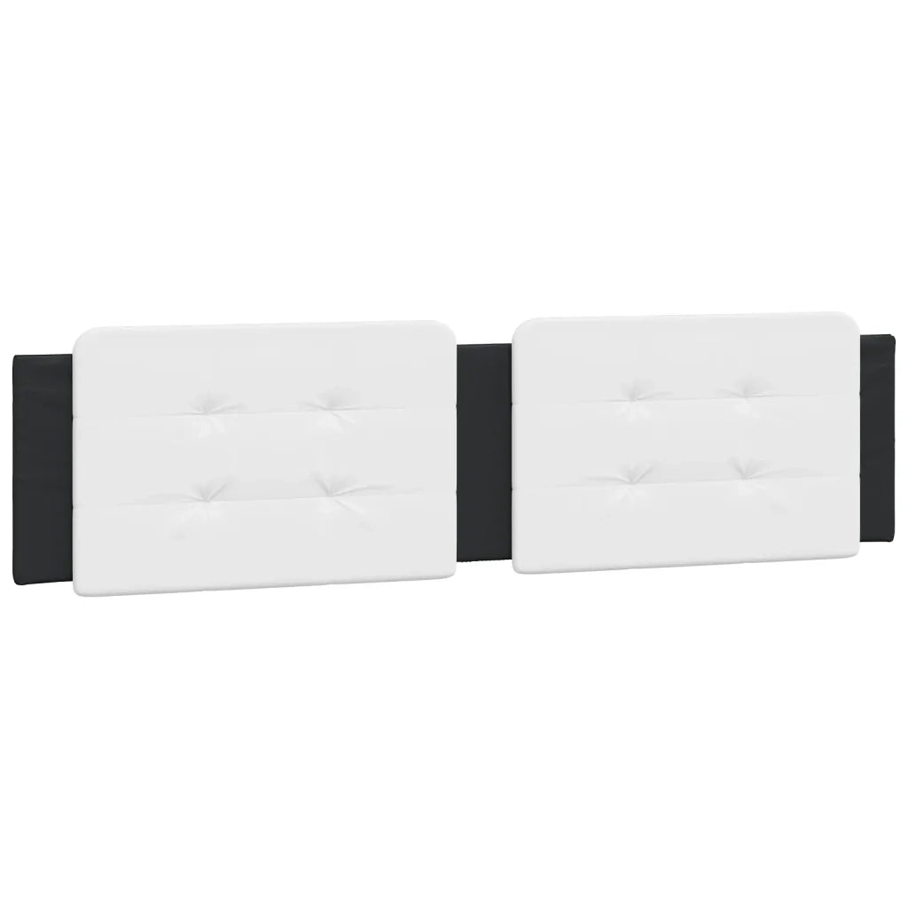 Letto con Materasso Zadar Nero e Bianco 160x200cm Similpelle