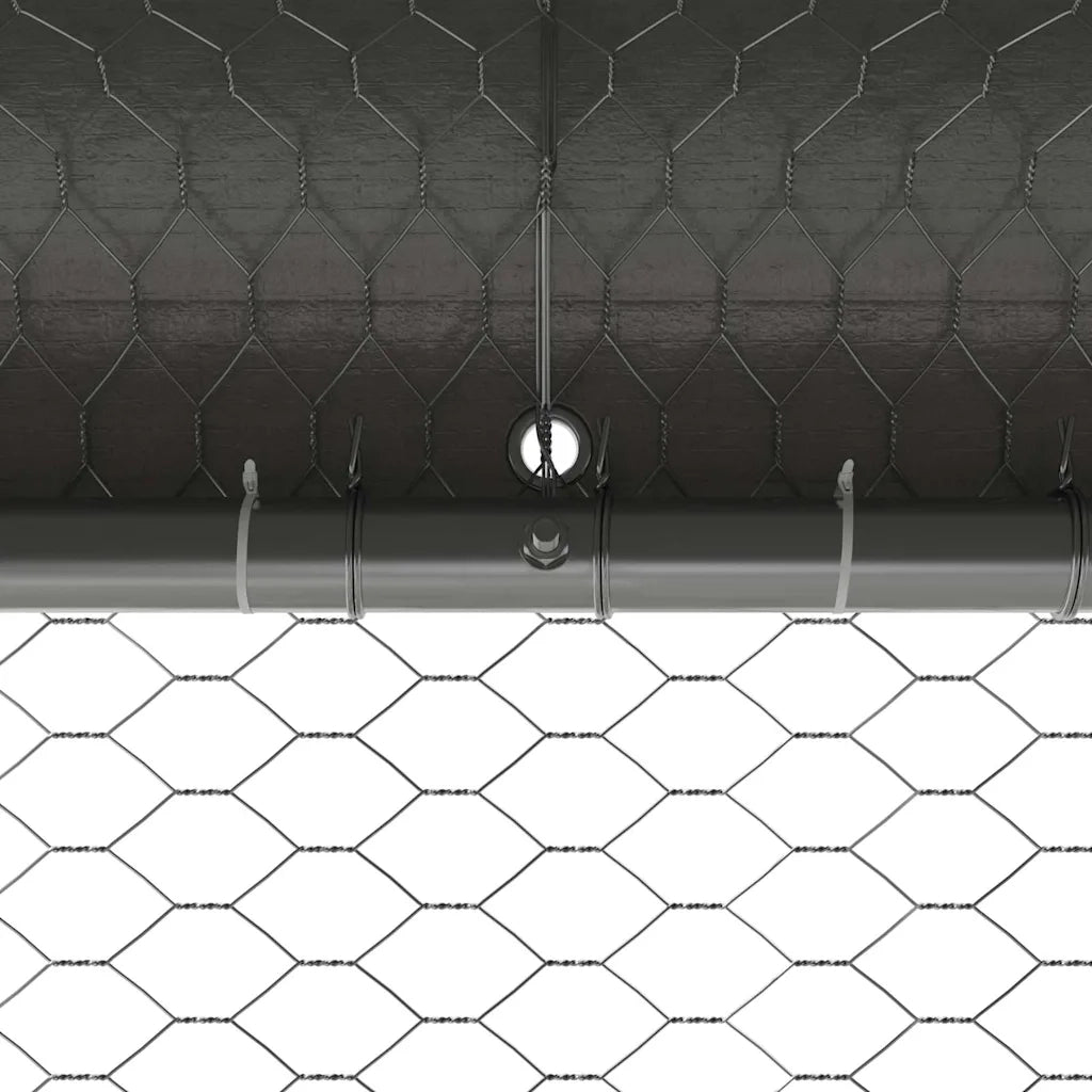 Gabbia per polli 3 pcs Argento 600 x 200 x 200 cm 3368320