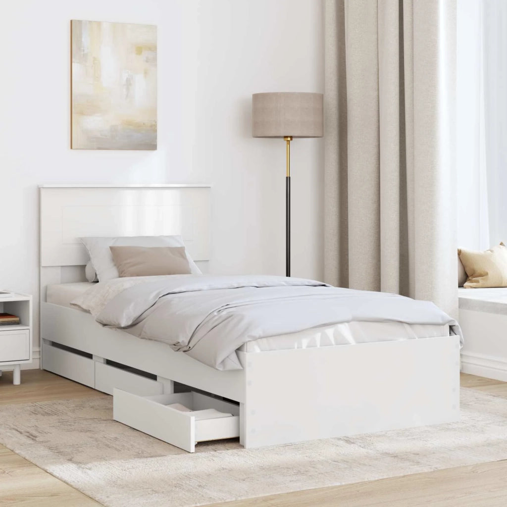 Struttura del letto Bianco 90 x 200 cm Legno Ingegnerizzato 3408026