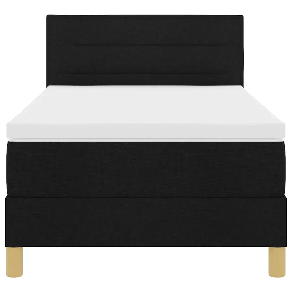 Letto a Sorgente LED con strisce LED Nero 100 x 200 cm Tessuto 3342340