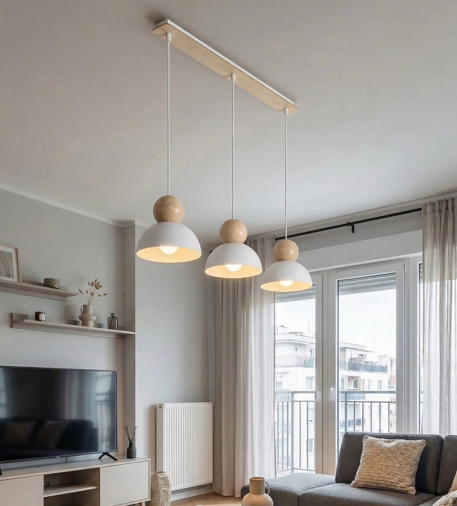 Lampada da soffitto KAKI 3xE27 bianco-beige Emibig