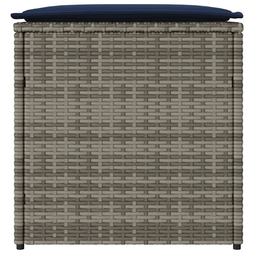 Scatola per Cuscini Grigio 50 x 50 x 50 cm polyrattan 365414