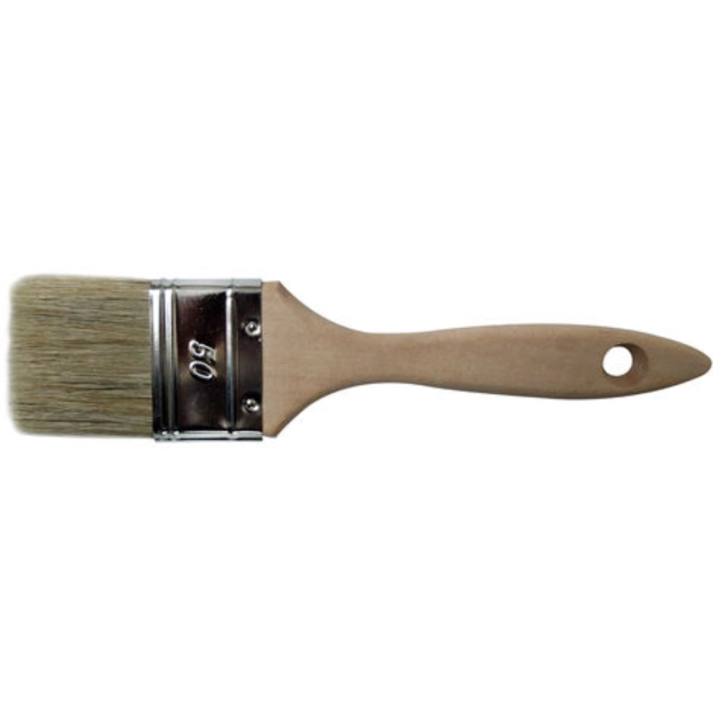 Pennello Pennellessa 220 per Vernice Smalto Solvente Impregnante Piatto Manico Legno 30 mm