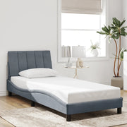 Giroletto senza Materasso Hanko Grigio Scuro 80x200 cm Velluto 3207814