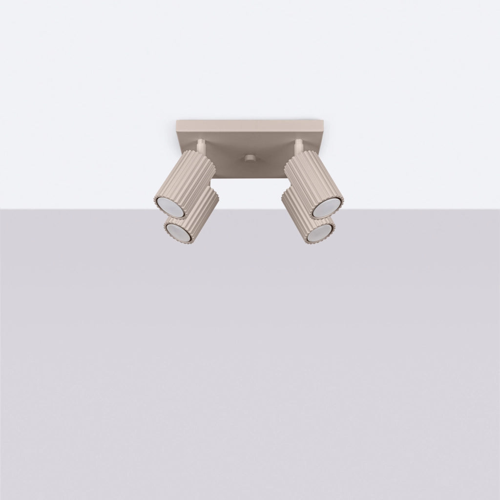 Lampada da soffitto KARBON 4 taupe