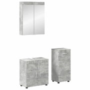 Set di mobili per il bagno TULUM 3 pz Grigio cemento 3398027
