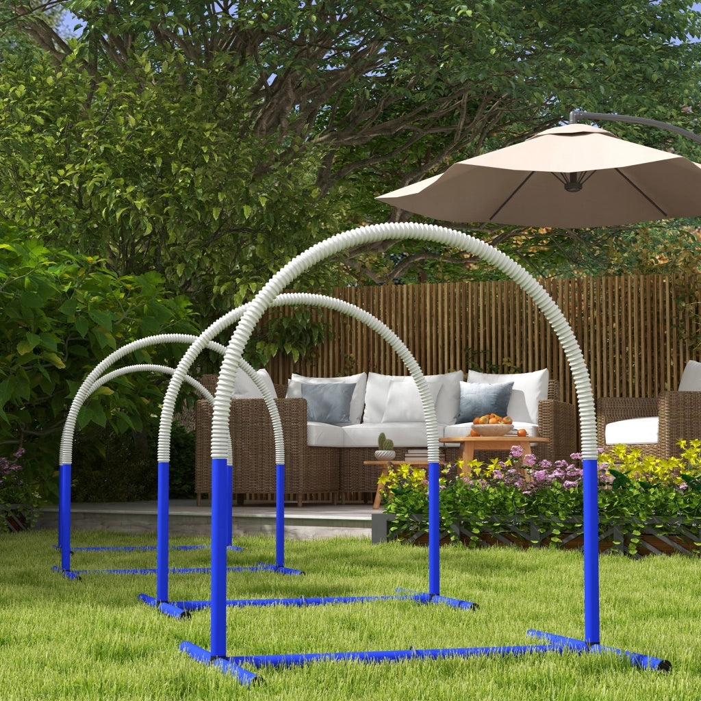 Set Agility per Cani ¨C Minimal ¨C Blu+Bianco 88x64x95 cm