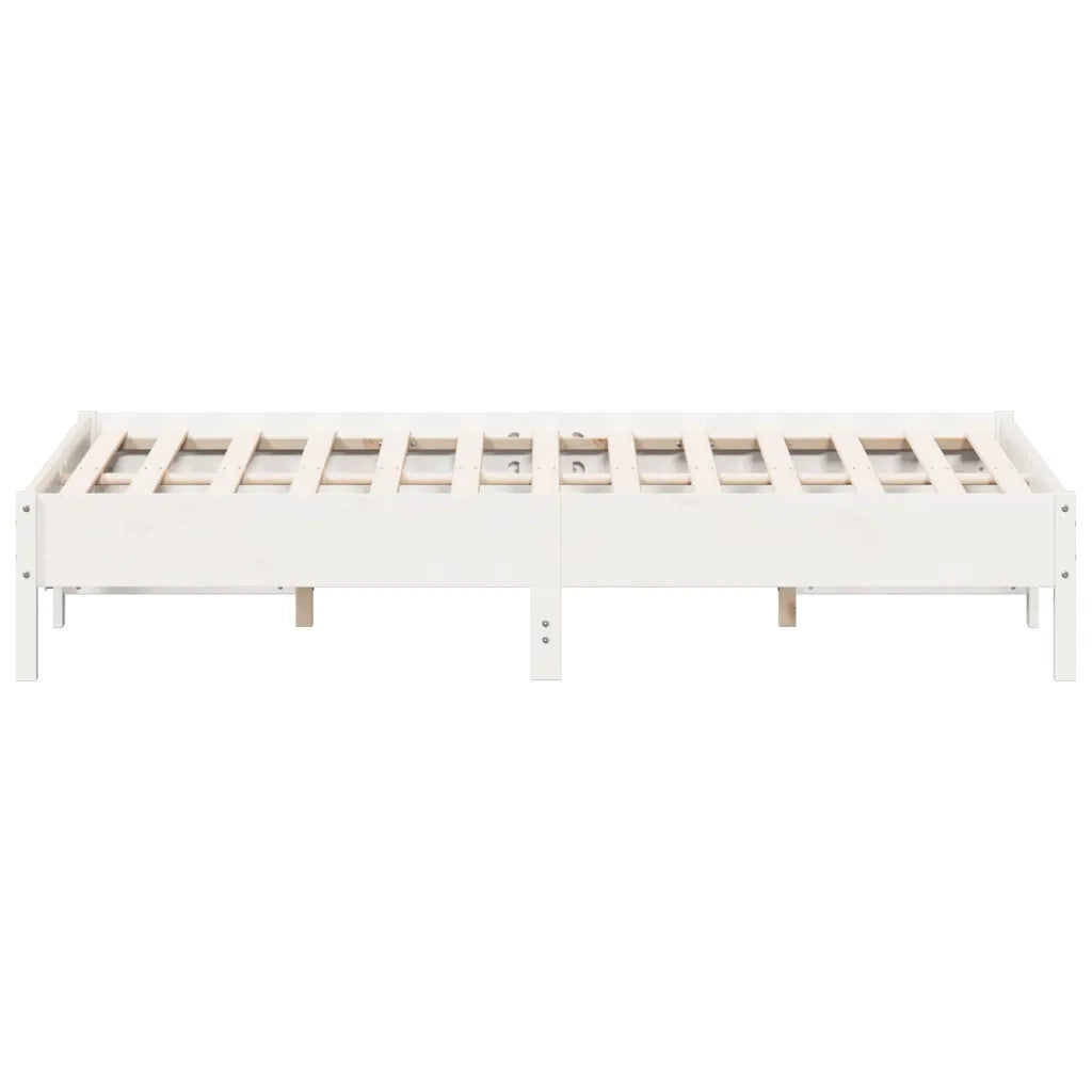 Letto senza Materasso-Struttura Letto Bianco 140x200 cm Legno Massello di Pino 424375