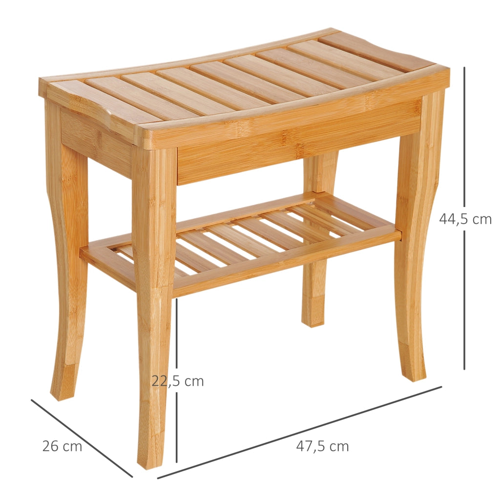 Sgabello da Bagno ¨C Minimal ¨C Bamb¨´ 47.5x26x44.5 cm Naturale