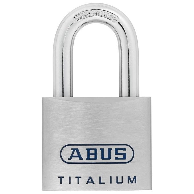 ABUS 96TI-60 96 Titalium Lucchetto con Chiave Chiusura Differenziata Chiave Reversibile Acciaio Temprato Alluminio colore Alluminio