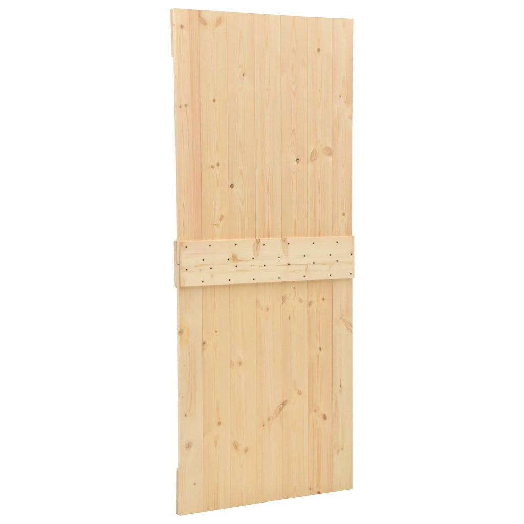 Porta scorrevole Naturale e Nero 80 x 210 cm 3444853