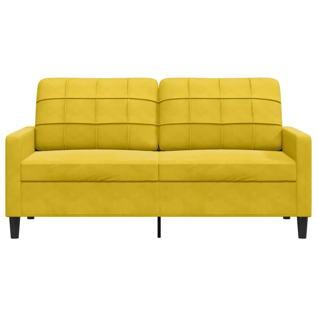 Divano a 2 Posti giallo 140 cm in Velluto 4007630