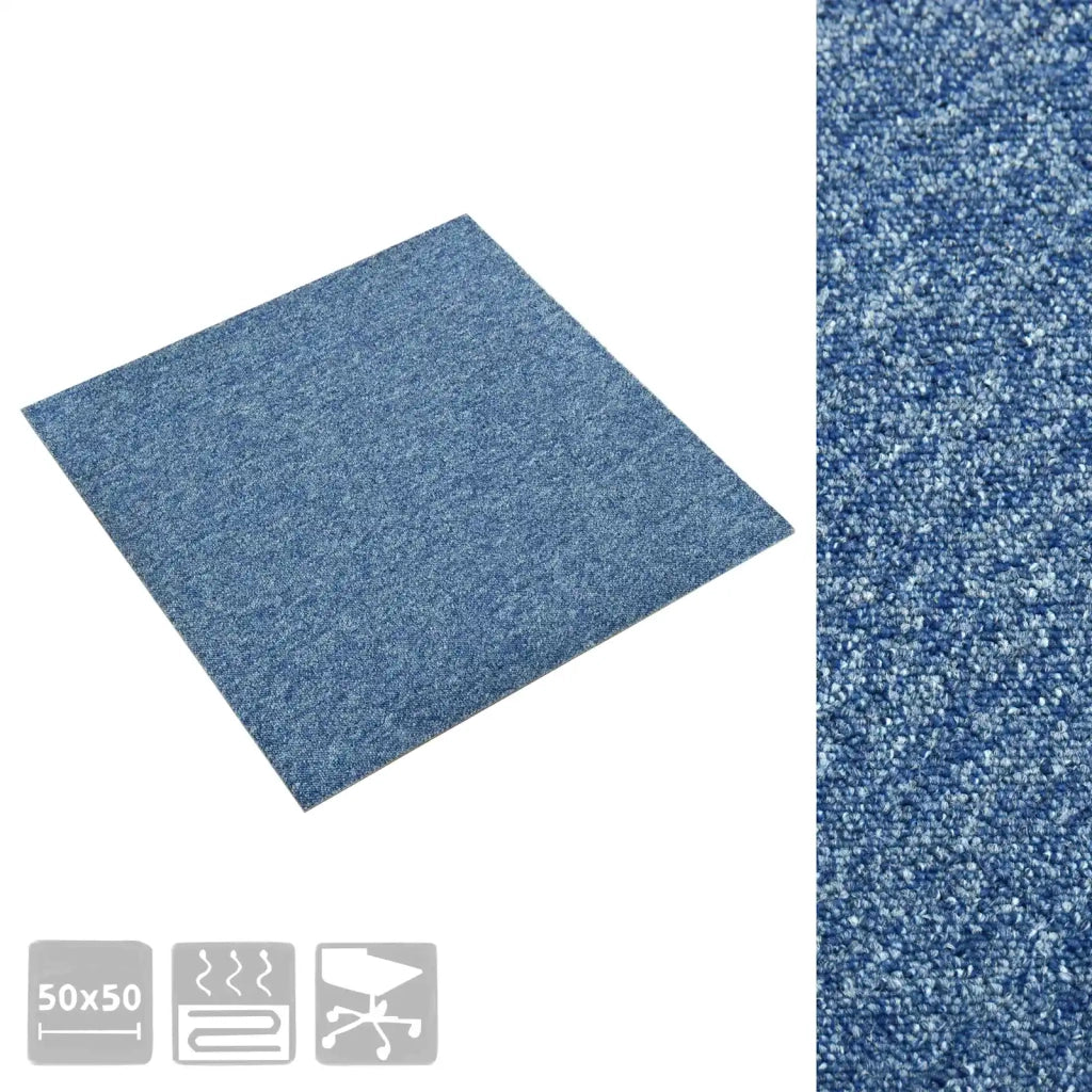 Tappeto 20 pz Blu 50 x 50 cm 100% Polipropilene