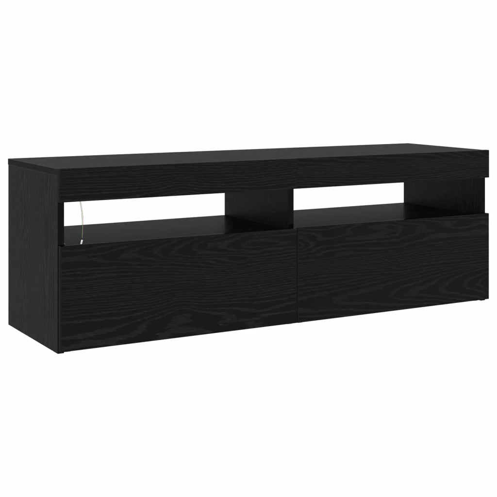 Mobile TV 2 pcs Rovere Nero 240 x 35 x 40 cm Legno multistrato 3332491