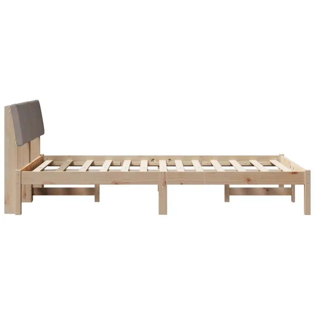 Letto matrimoniale | Letto per adulti | Struttura del Letto con testiera Marrone e taupe 120 x 200 cm