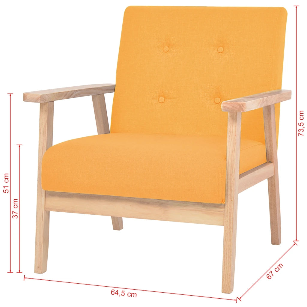 Poltrona Gialla in Tessuto 244657