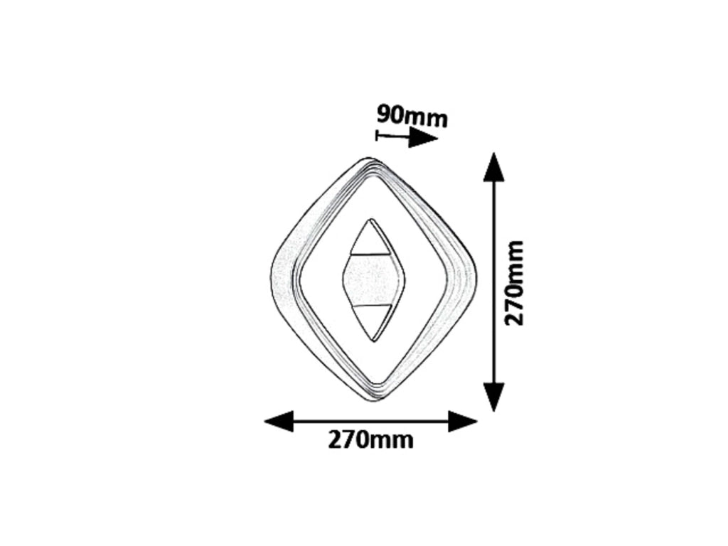Applique LED moderna 12W 3000K oro Daria 5988 Rabalux