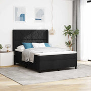 Letto a molle con materasso Nero 200 x 160 cm Tessuto 3341716