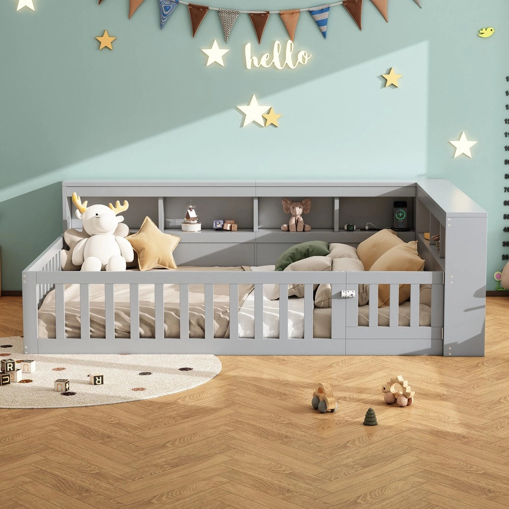 Letto Divano 140x190 con Rete a Doghe e Contenitore ¨C MINIMAL ¨C Grigio