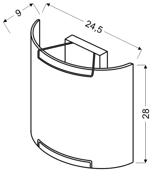 Plafoniera Candellux Edgar bianca vetro E27 28cm IP20