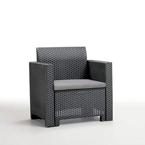 Bica 9073.4 Set Nebraska Salottino 2 Posti Antracite 155x150x79cm