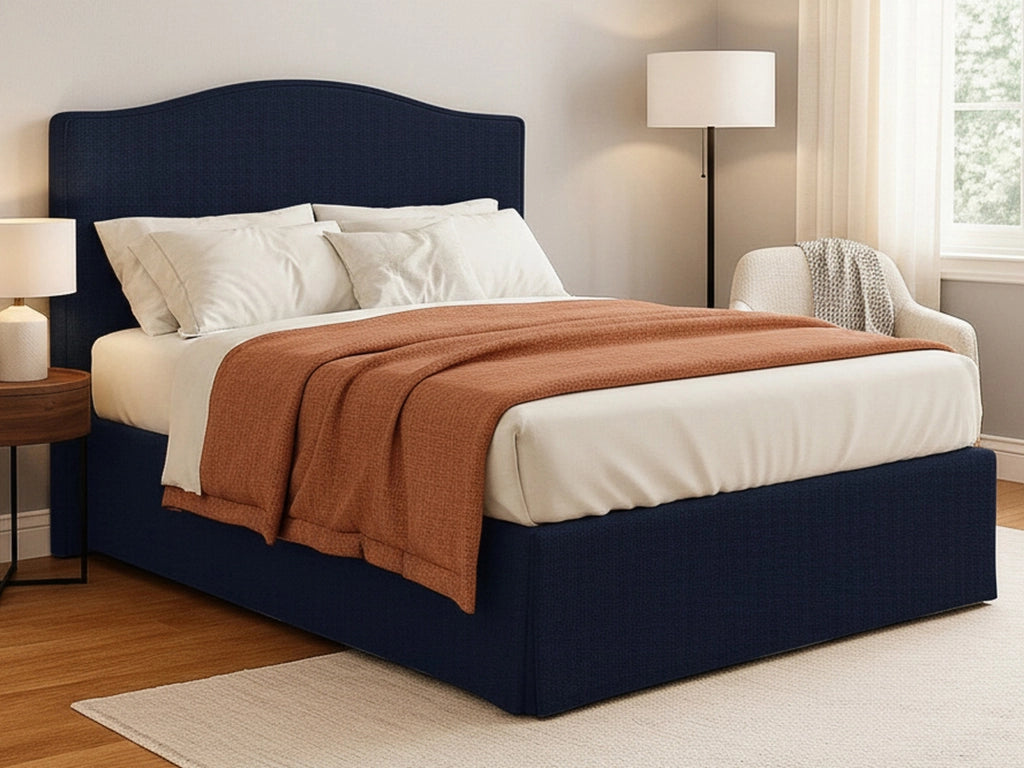 Bebington, Letto Matrimoniale Sfoderabile Made in Italy, Viola Scuro