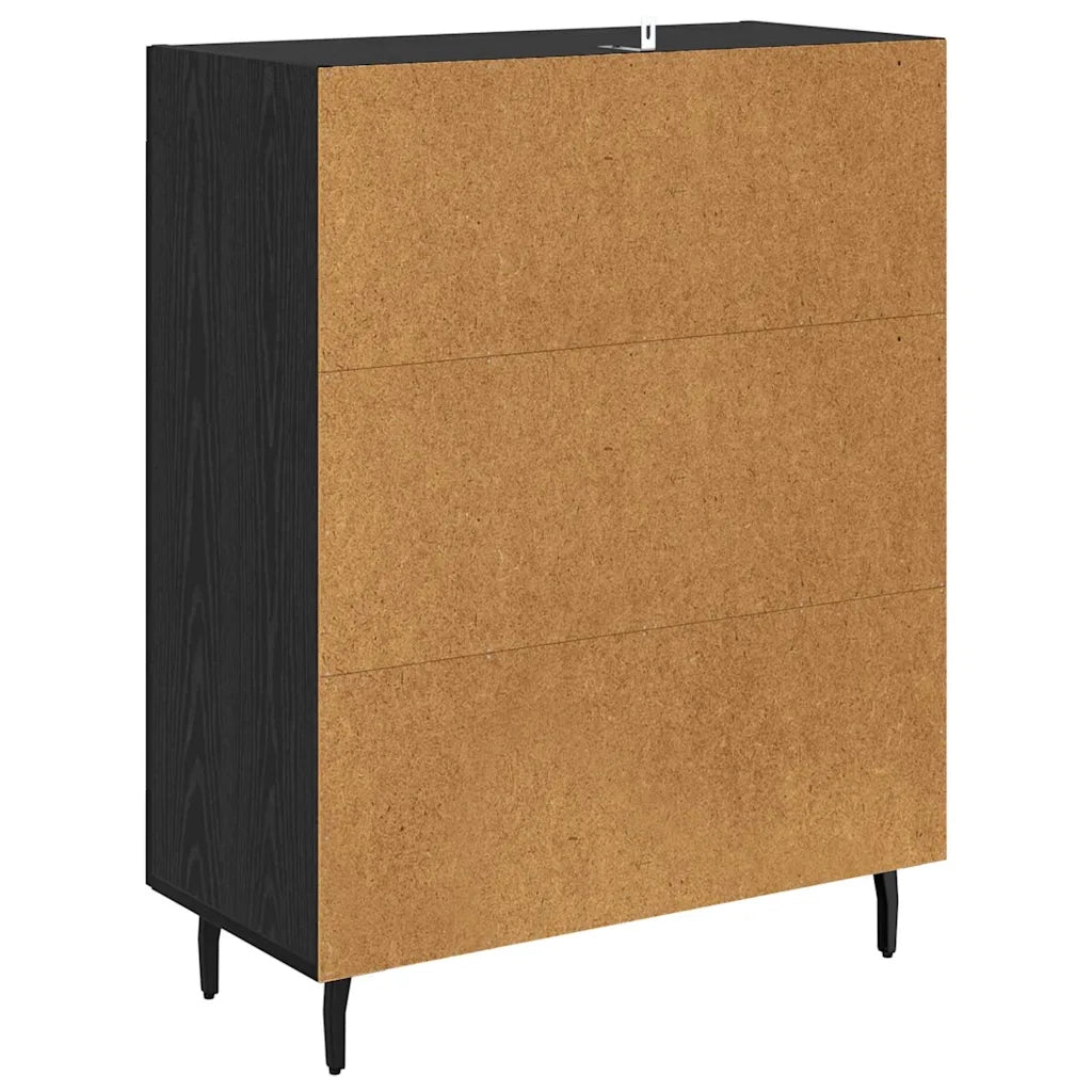 Credenza-Buffet-Armadio da cucina Rovere Nero 69,5 x 34 x 90 cm 264644