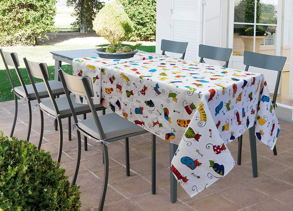 Tovaglia Per Salotto Cucina Tavolo In Cotone Made In Italy 100% Cotone Micetti RP - 140x180 - Micetti