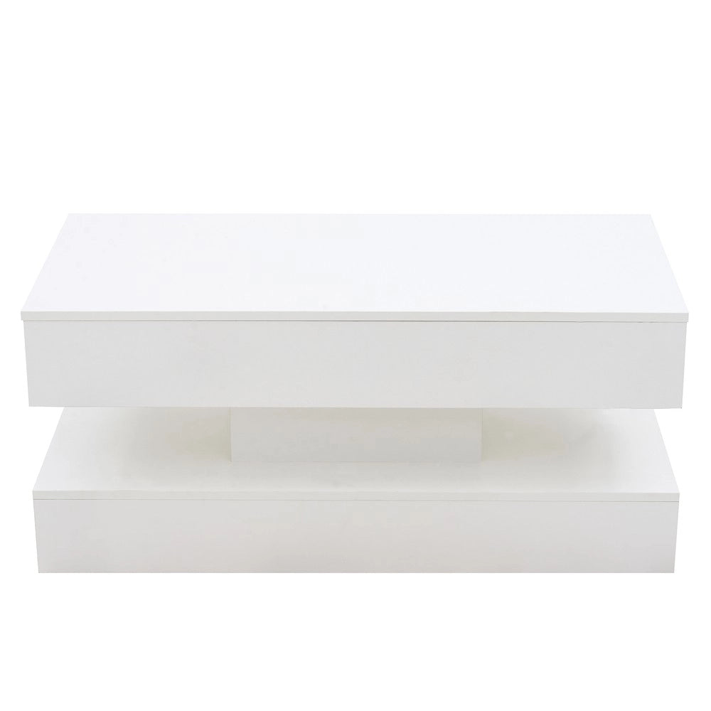 Tavolino da Caff¨¨ con LED e Vano Contenitore ¨C MINIMAL ¨C 100x50x42 cm