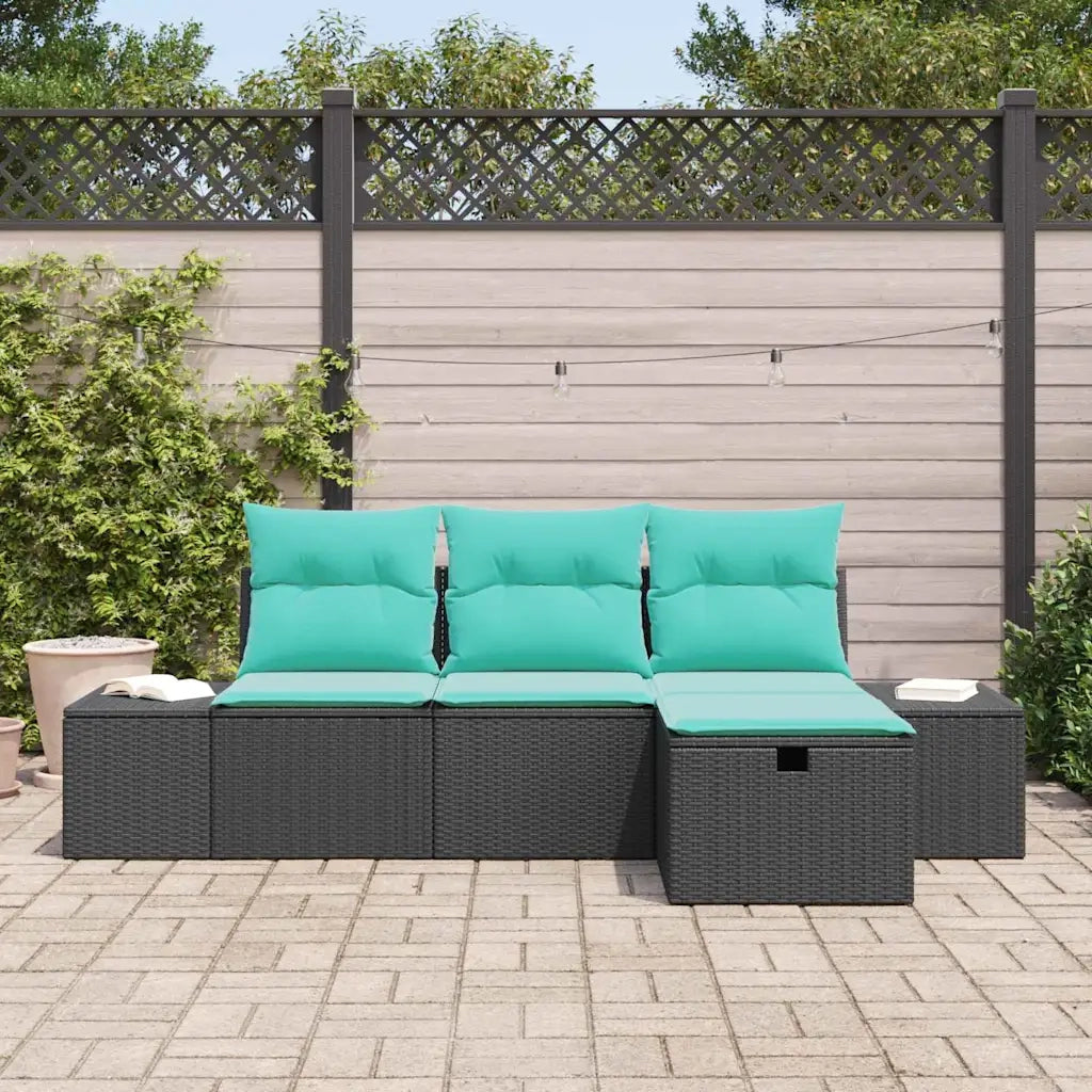 Set Divano da Giardino 4 pz polyrattan 3359355