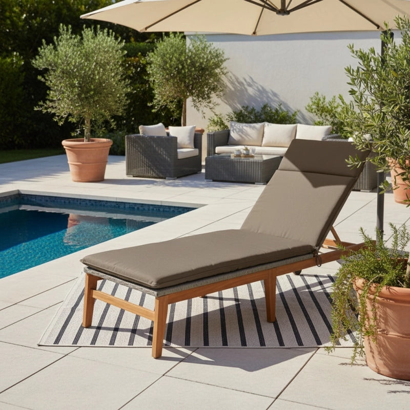Coussin de bain de soleil ECO+ - MADISON SÃ©rie Canvas - Taupe