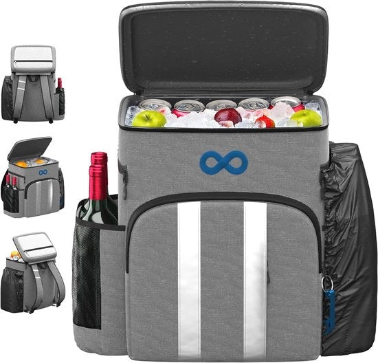 Borsa isolante impermeabile per il trasporto di 54 lattine fino a 24 ore a temperatura fresca - borsa picnic per cibo e bevande - borsa frigorifera e zaino per escursioni in spiaggia, camminate e viaggi in auto