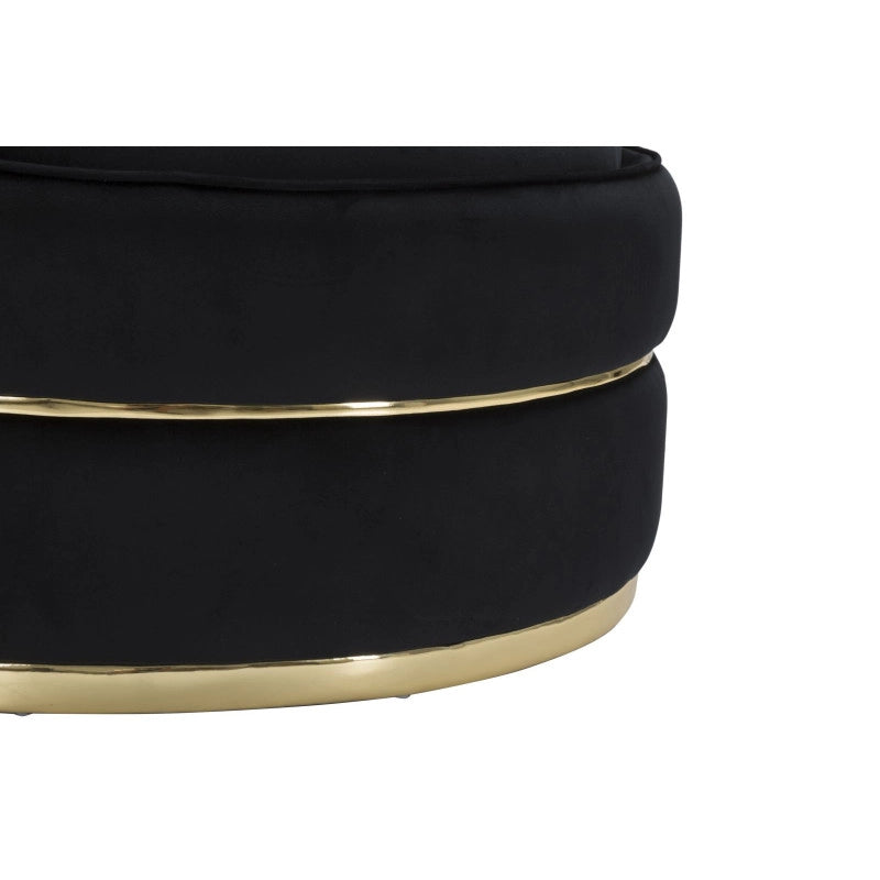 Poltrona Paris Space Nero/gold cm ø 84x72