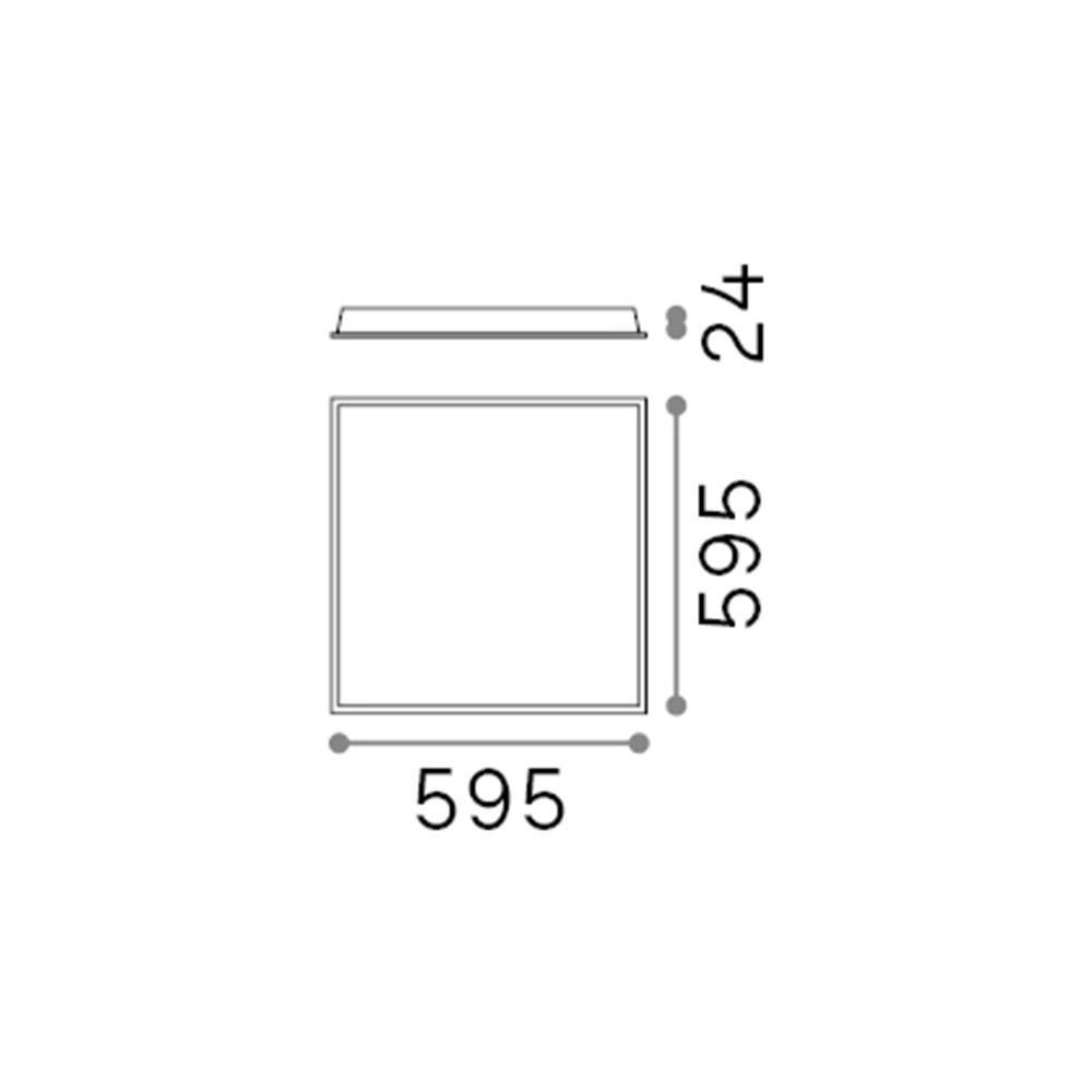 Pannello Led Panel Alluminio Bianco Led 40W 4000K Luce Naturale Cri80