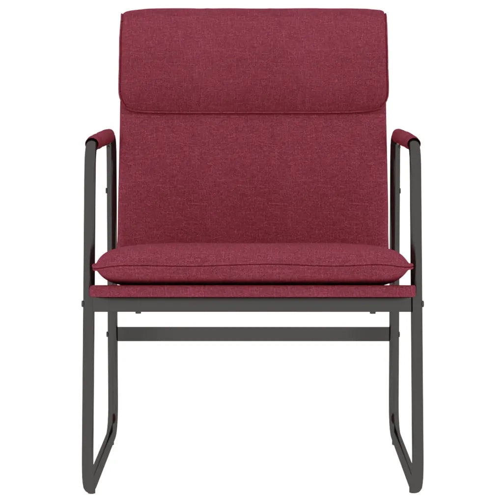 Sedia Lounge Rosso Vino 55x64x80 cm in Tessuto 351345