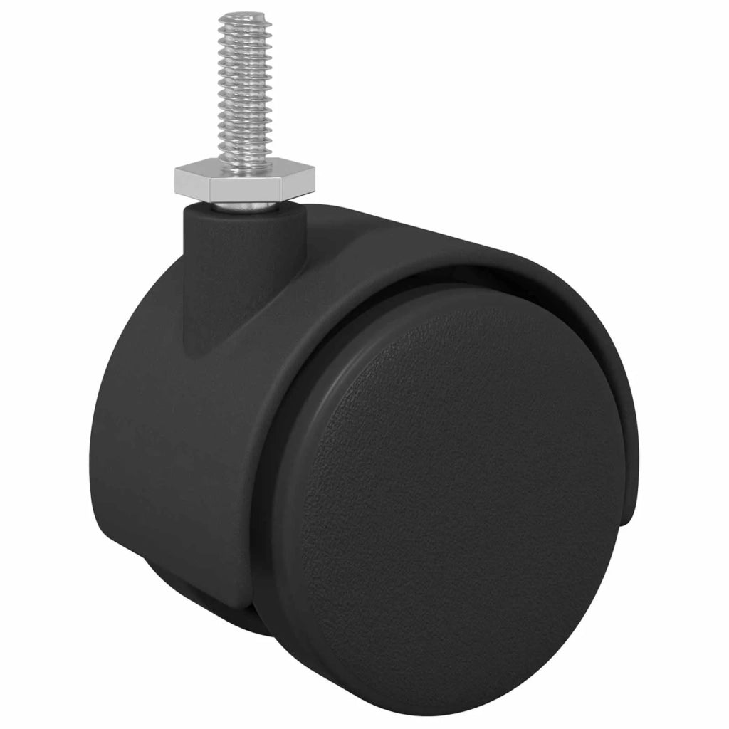 Ruota 2 pcs Nero e Argento 40,1 x 40,1 x 37,8 mm Ferro e PP 864774