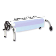 Rullo Avvolgitore Con Ruote Rollertube Per Piscine Fino A 4,40 M Di Larghezza